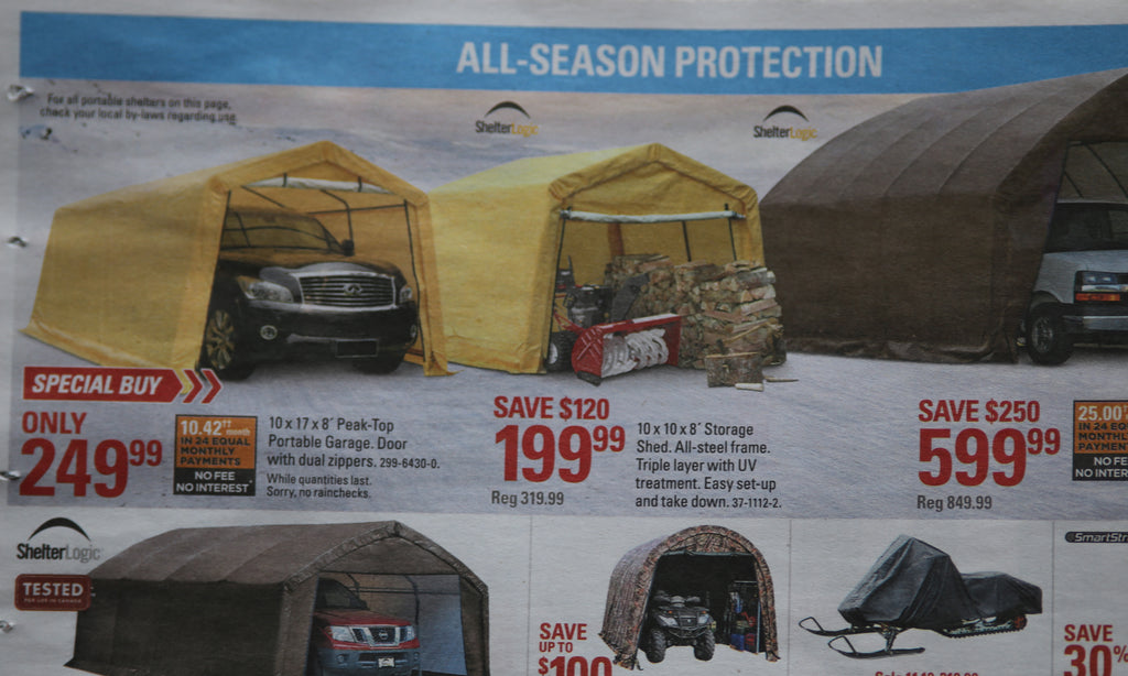 The Pro's and Con's of cheap car shelters and poorly made winter storage