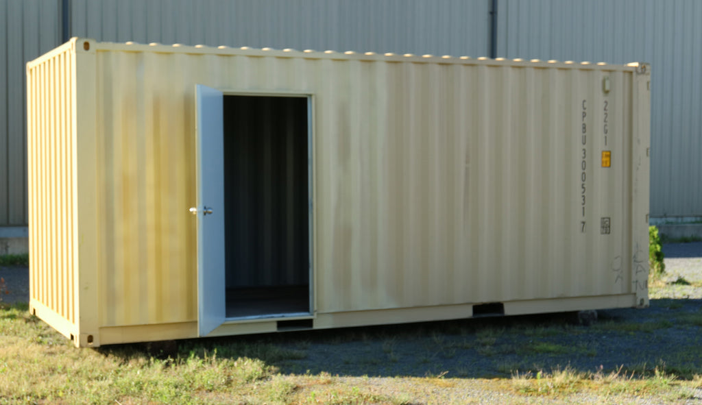 One trip shipping container with simple modification