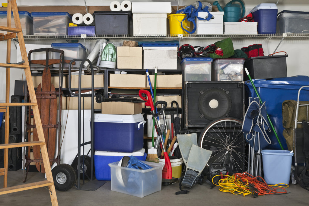 Does your garage at home look like this: cluttered, disorganised, untidy