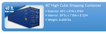 40ft HC Shipping Containers - High Cube