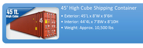 45 Foot Ocean Container Dimensions