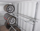 Shipping Container Tire Storage System
