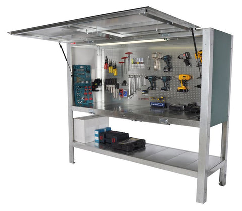 Enclosed Secure Tool Storage and Bench