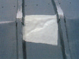 Repair patch on a boat