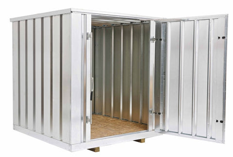 Modular Outdoor Steel Storage Container 8ft wide, 8ft 6 inch high